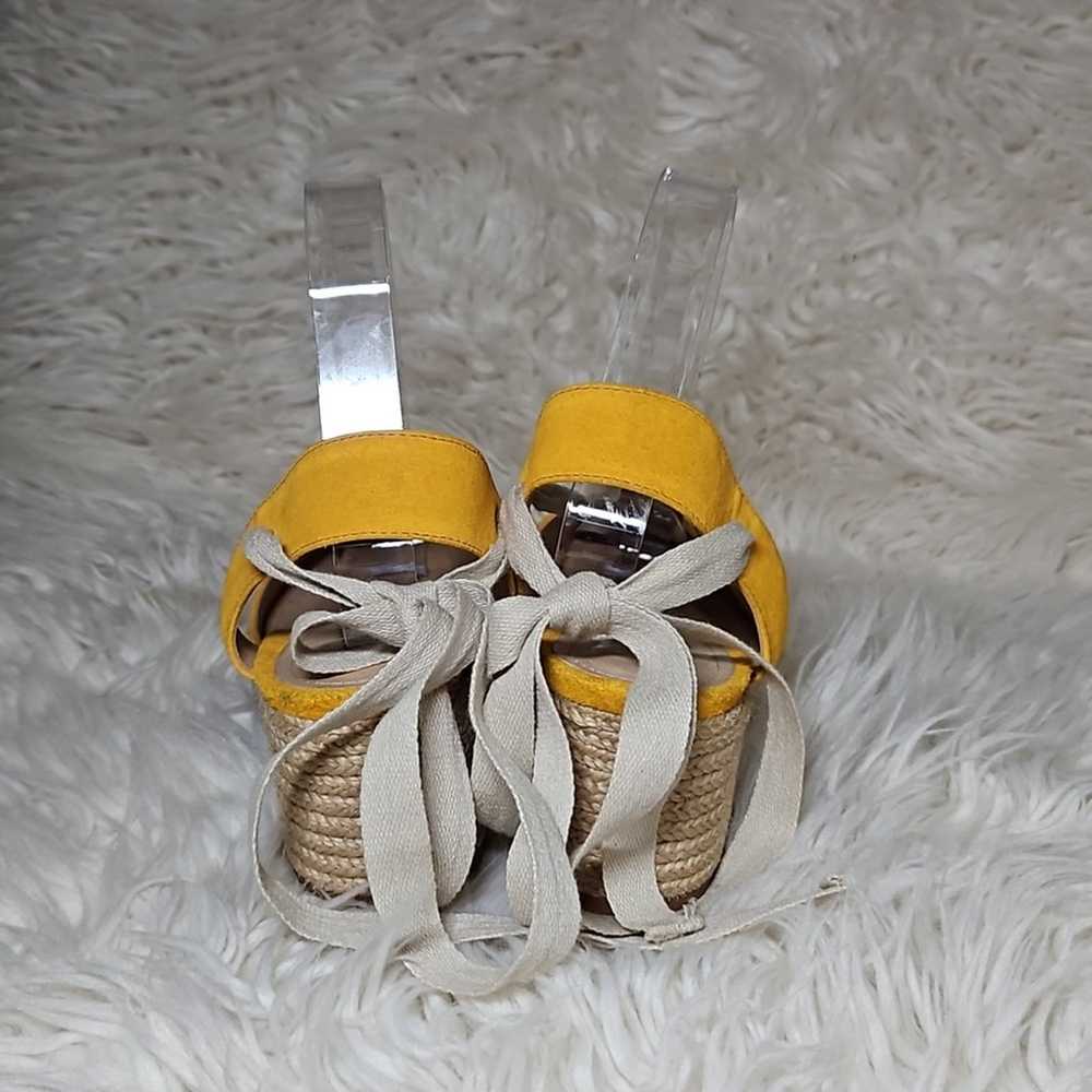 Schutz Feba Yellow Pointy Toe Jute Wrapped Tie Pu… - image 4