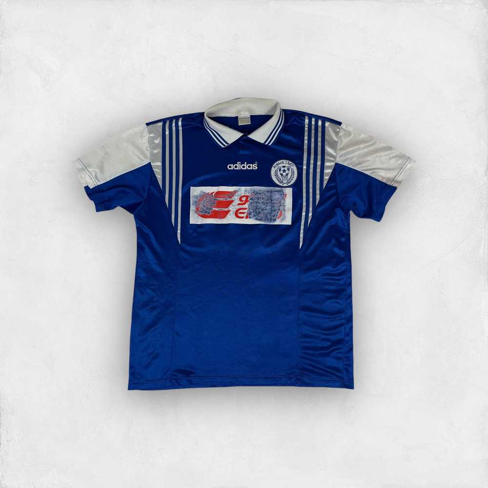 Adidas × Soccer Jersey × Vintage Adidas Men Blue … - image 1