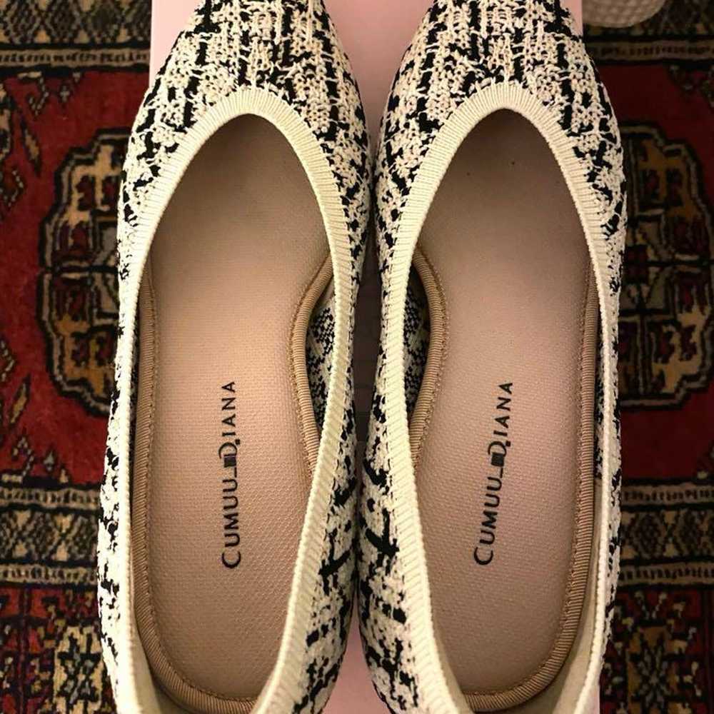 【DIANA】Ivory Mix Tweed/Knitted Pumps 24.0cm - image 2