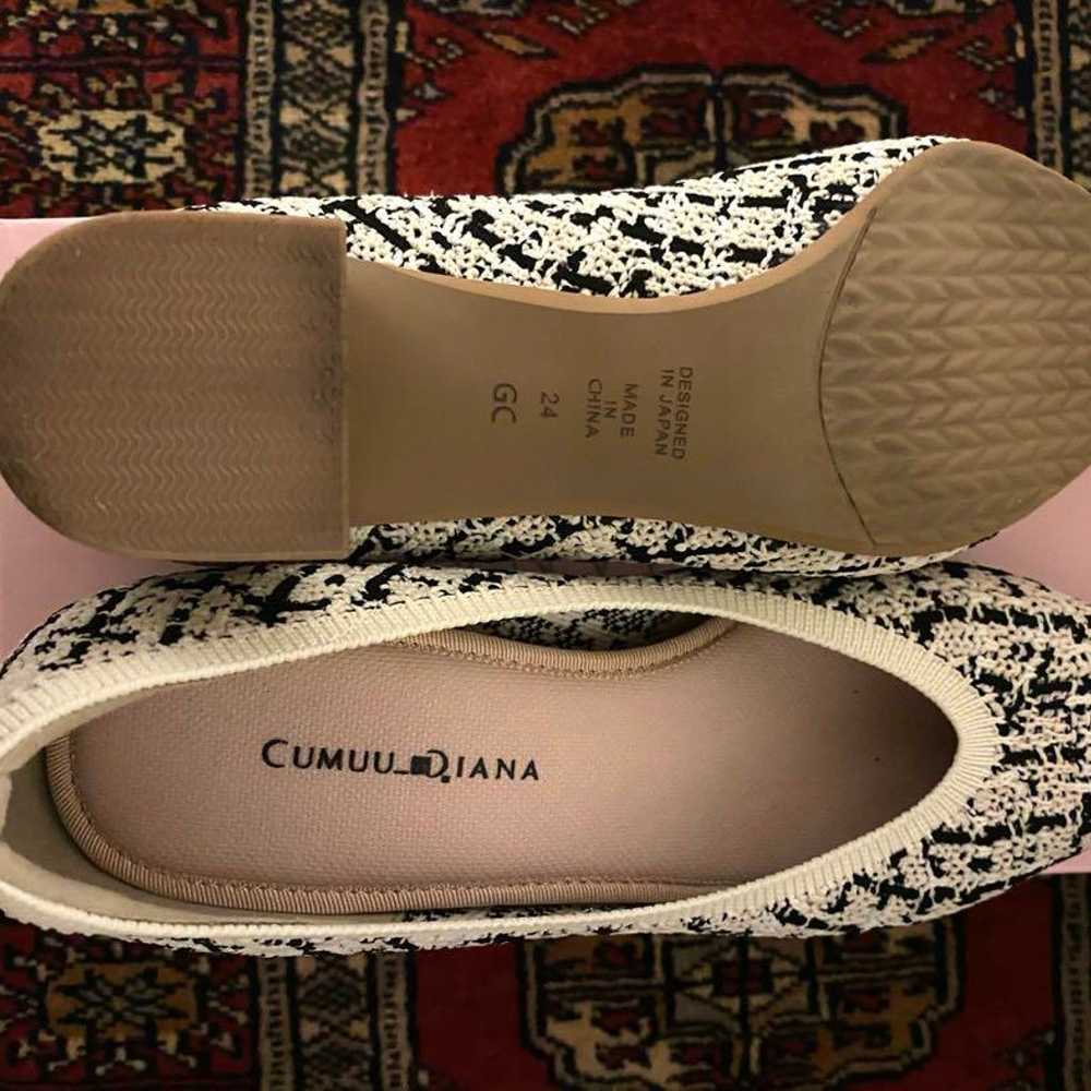 【DIANA】Ivory Mix Tweed/Knitted Pumps 24.0cm - image 3