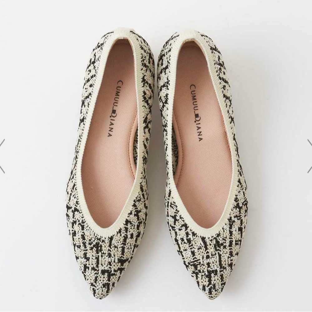 【DIANA】Ivory Mix Tweed/Knitted Pumps 24.0cm - image 6