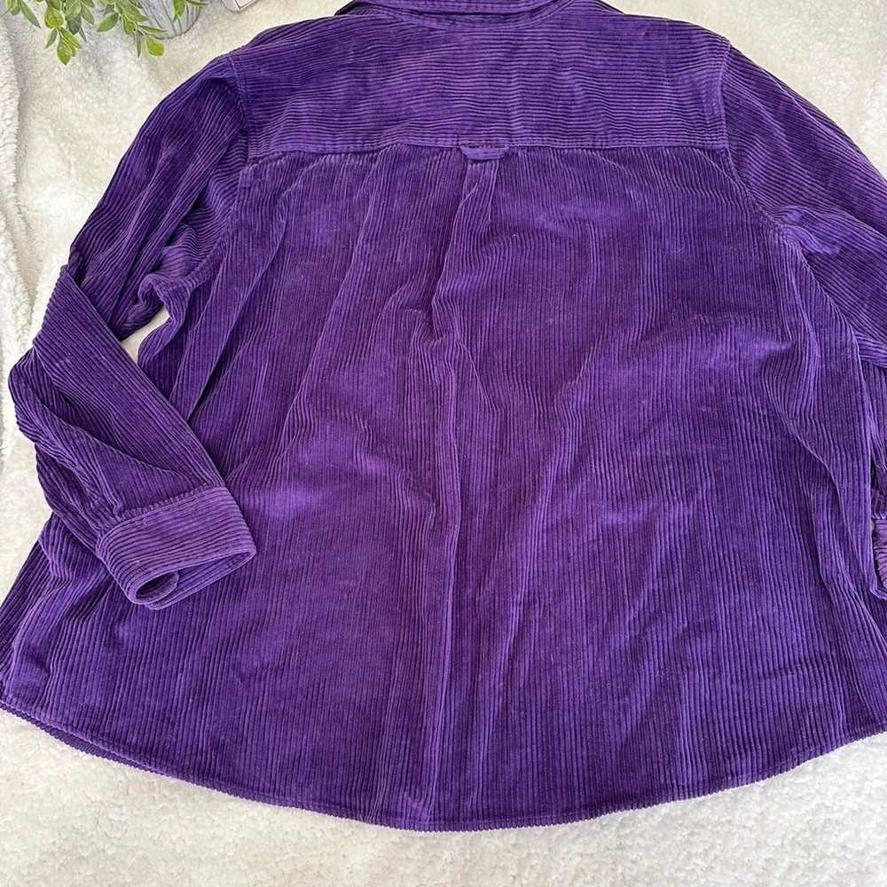 Women’s purple corduroy Shacket. Size 3X. - image 10