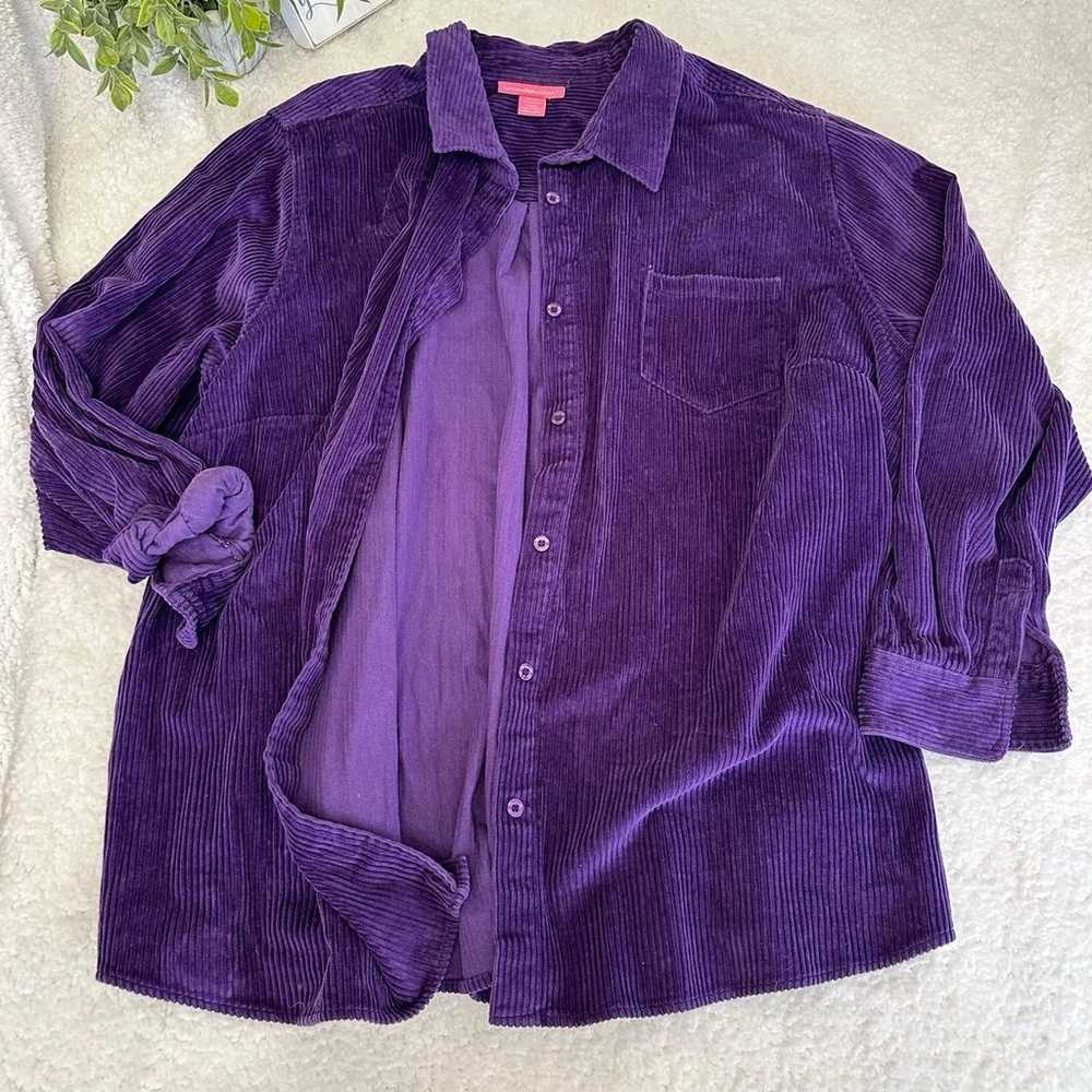 Women’s purple corduroy Shacket. Size 3X. - image 2