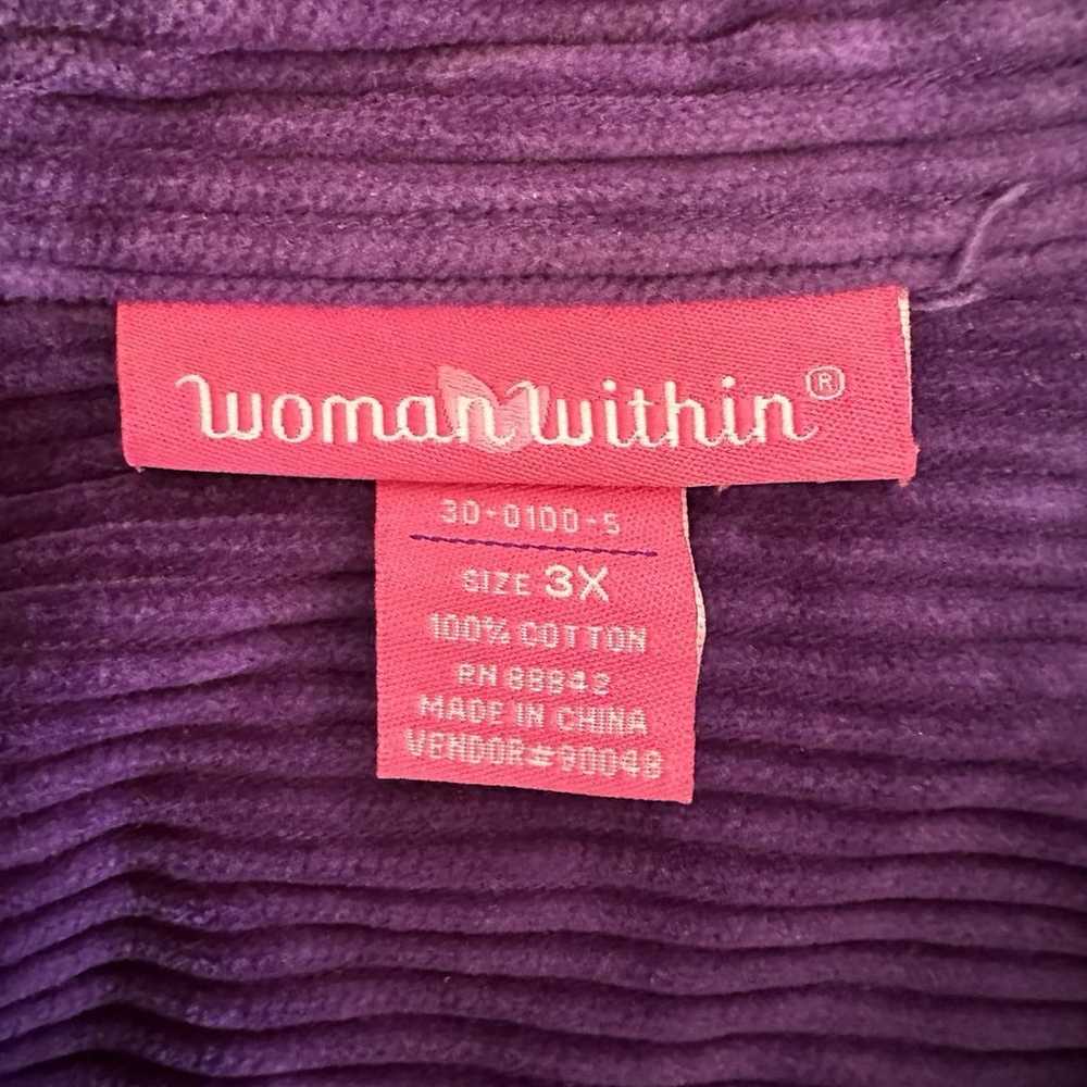 Women’s purple corduroy Shacket. Size 3X. - image 3