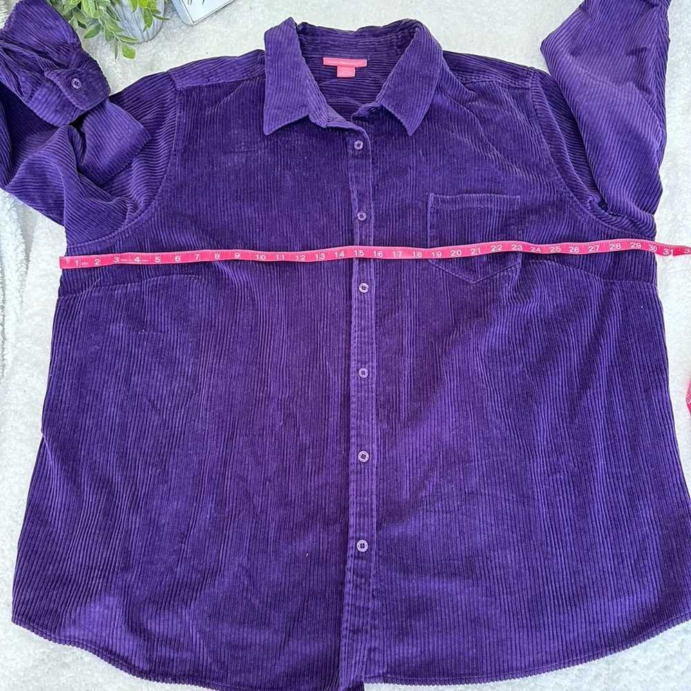 Women’s purple corduroy Shacket. Size 3X. - image 5