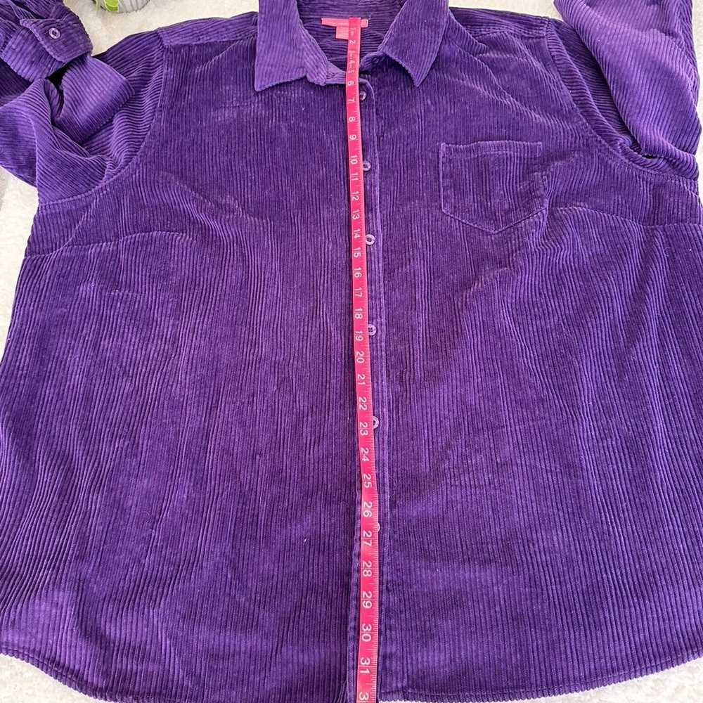 Women’s purple corduroy Shacket. Size 3X. - image 6