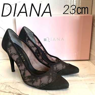 [Excellent Condition] DIANA Pumps 23 cm Black Lace - image 1