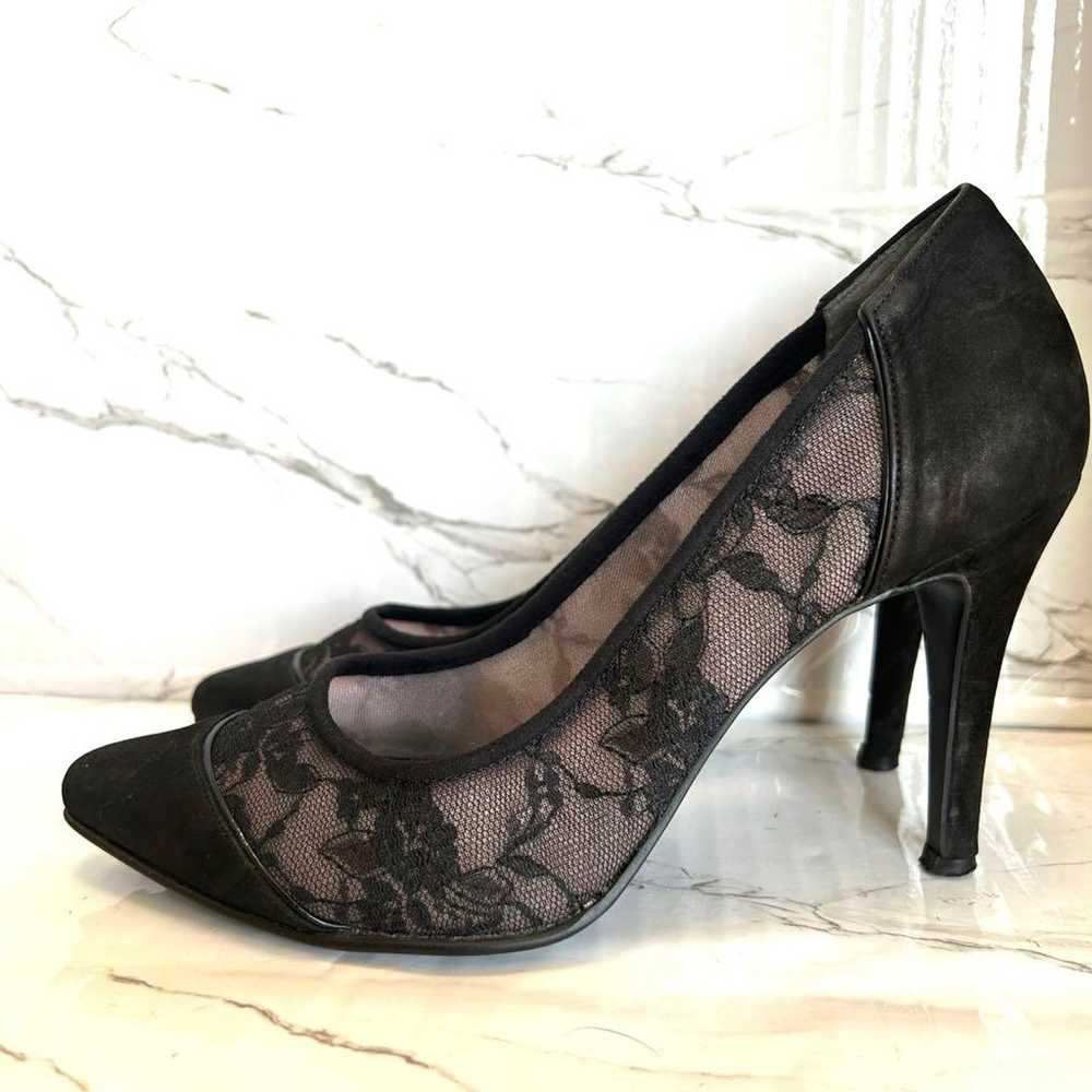 [Excellent Condition] DIANA Pumps 23 cm Black Lace - image 2