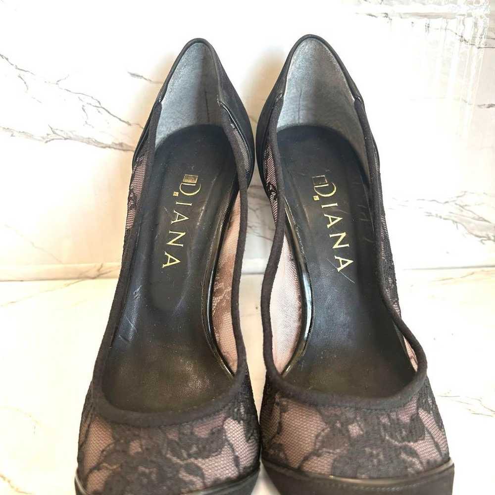 [Excellent Condition] DIANA Pumps 23 cm Black Lace - image 7