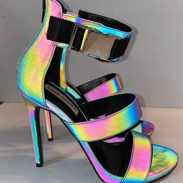 Steve Madden “Felice” Rainbow Reflective Stiletto… - image 1