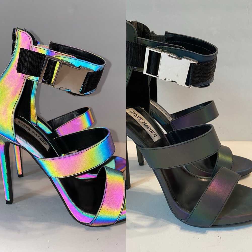 Steve Madden “Felice” Rainbow Reflective Stiletto… - image 2