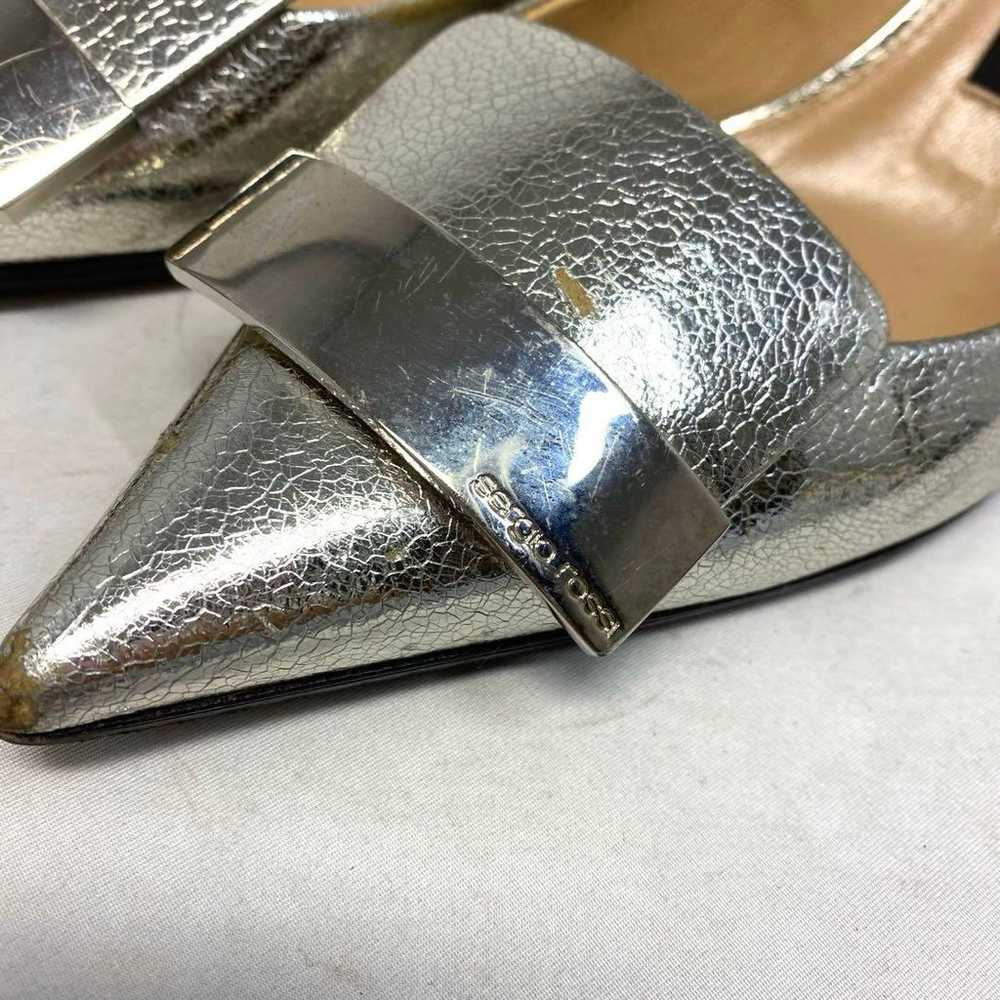 Sergio Rossi Silver Pumps Size "37 1/2" approxima… - image 10