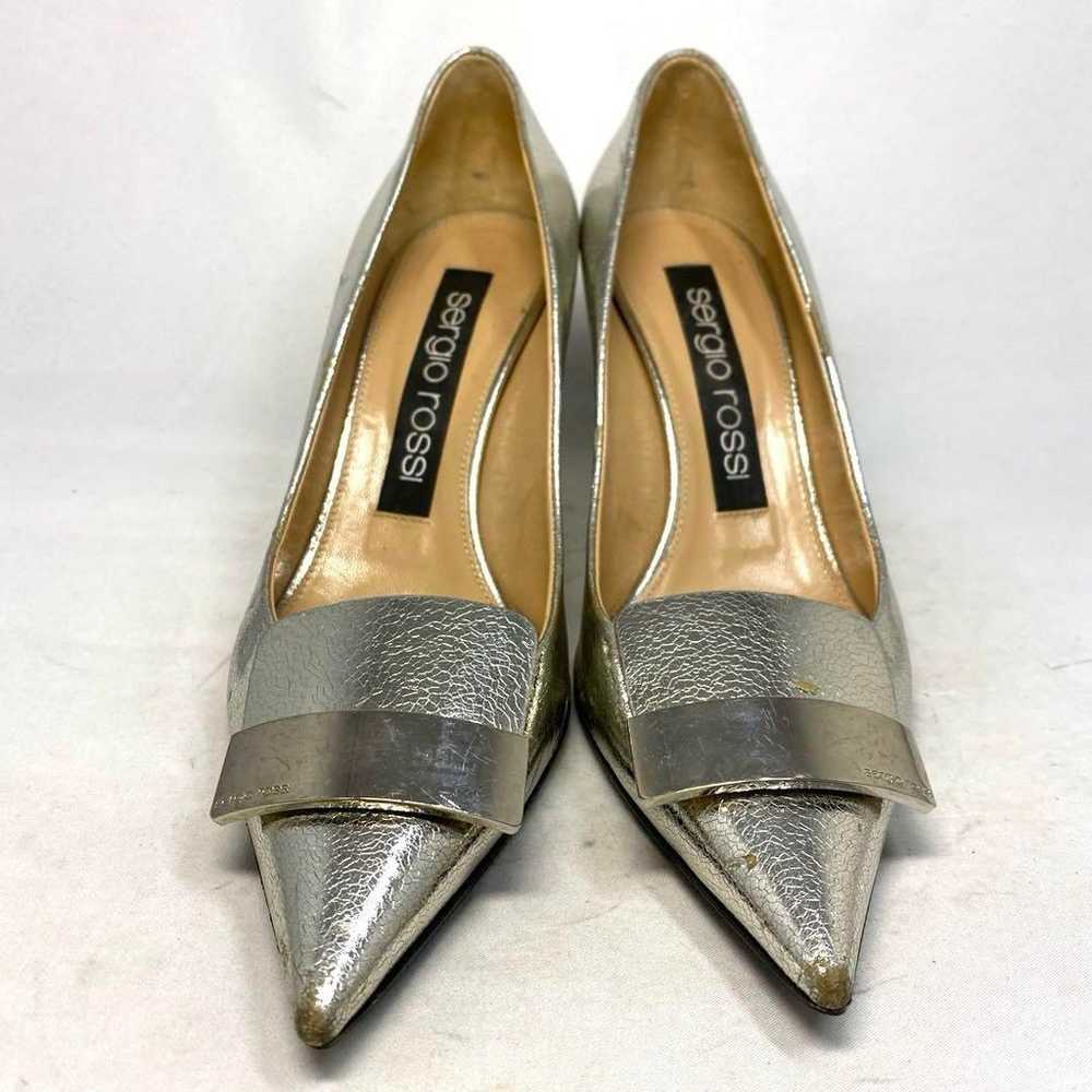 Sergio Rossi Silver Pumps Size "37 1/2" approxima… - image 2