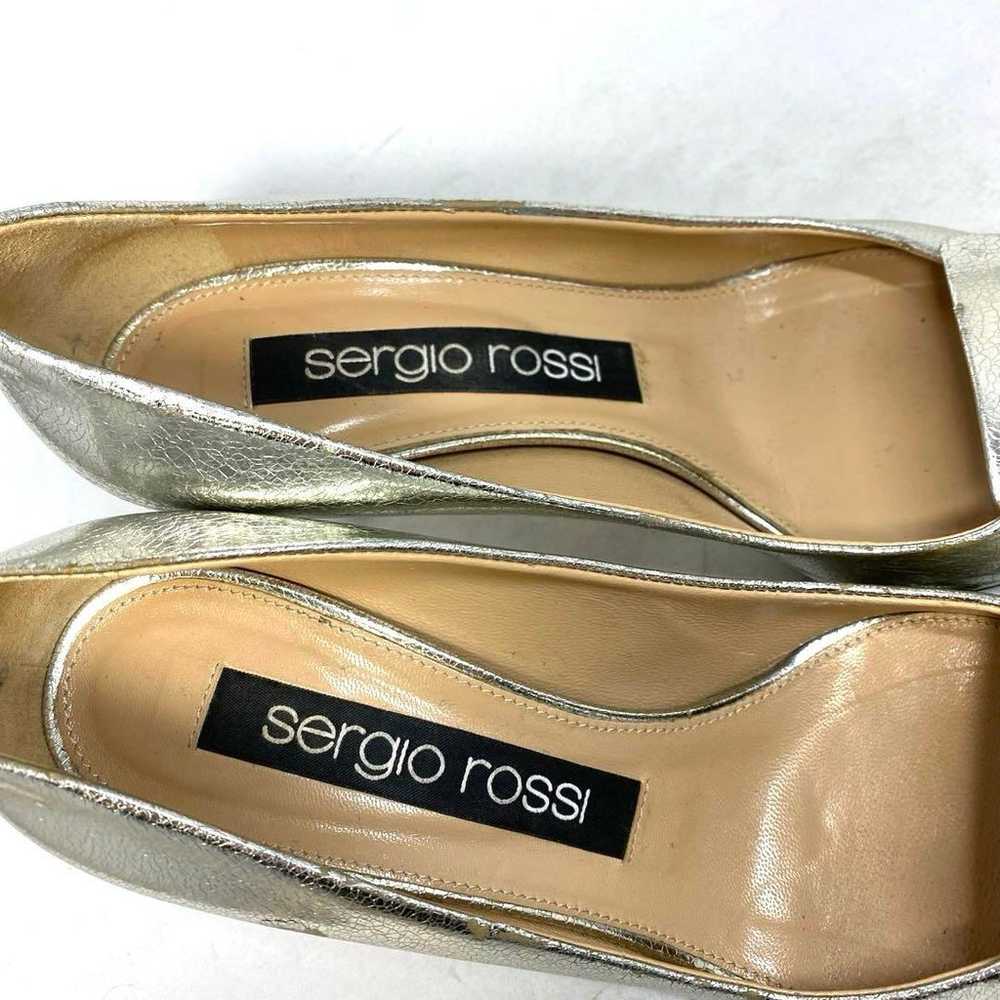 Sergio Rossi Silver Pumps Size "37 1/2" approxima… - image 3