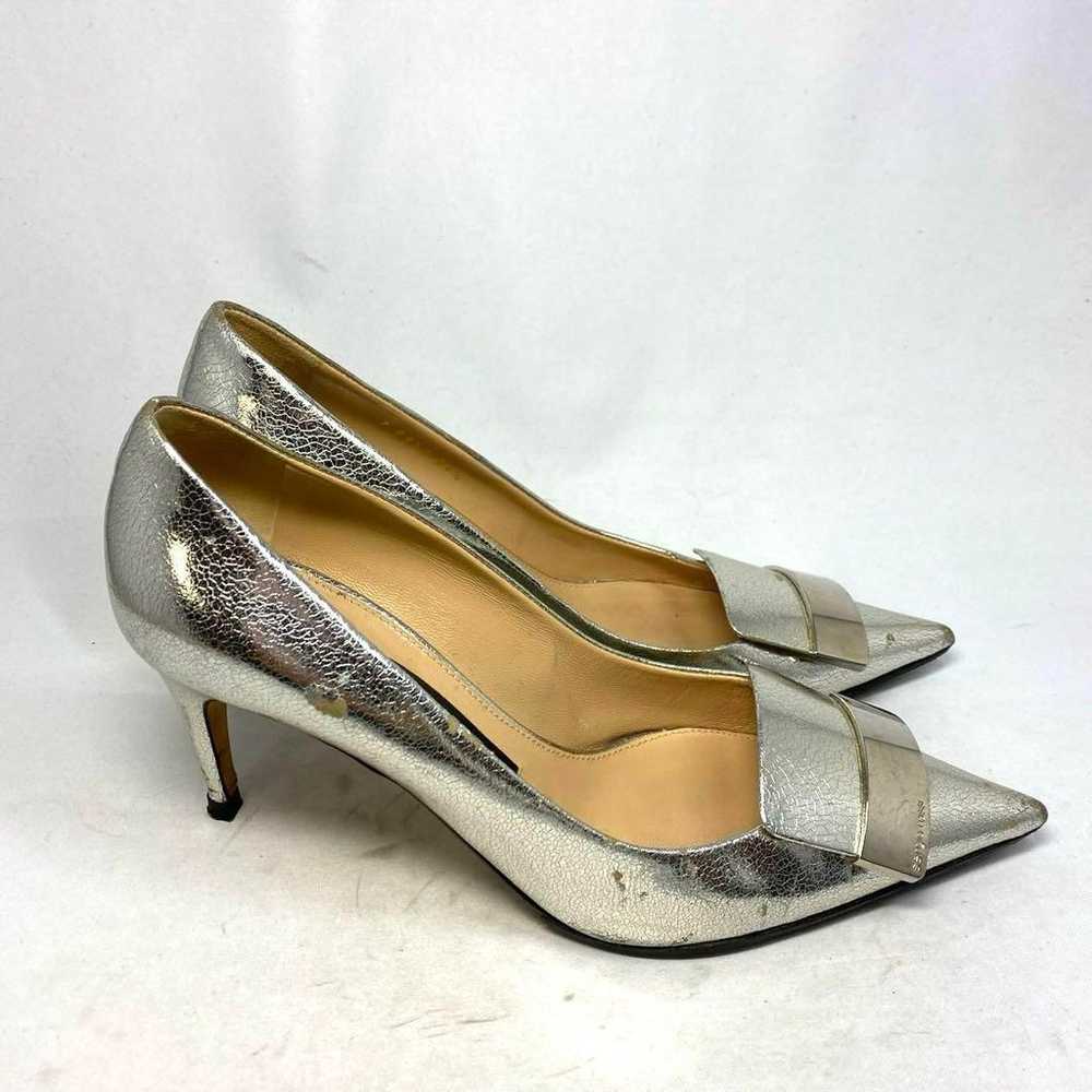 Sergio Rossi Silver Pumps Size "37 1/2" approxima… - image 4