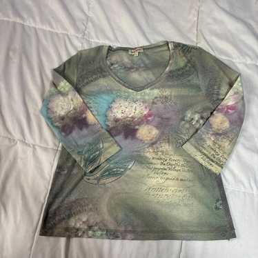 VTG Y2K xcit u.s.a rhinestone shirt