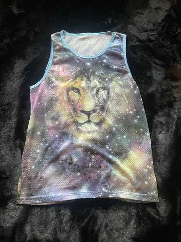 Streetwear × Vintage Lion space psychedelic tank t