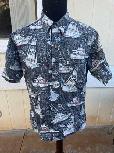 Hawaiian Shirt PreOwned Kahala Hawaiian Print 3/4 