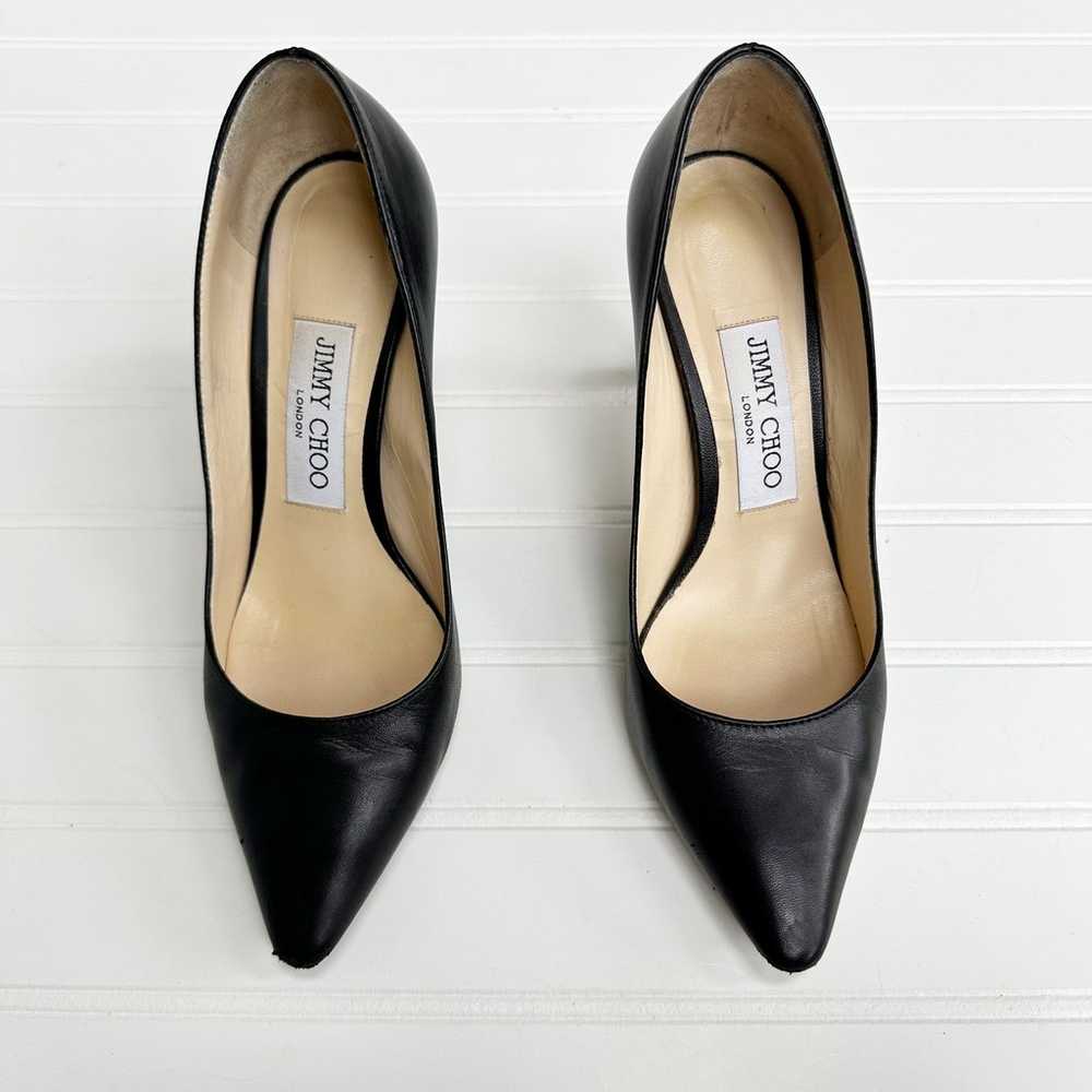 Jimmy Choo Romy Black Leather Pump Classic Stille… - image 1