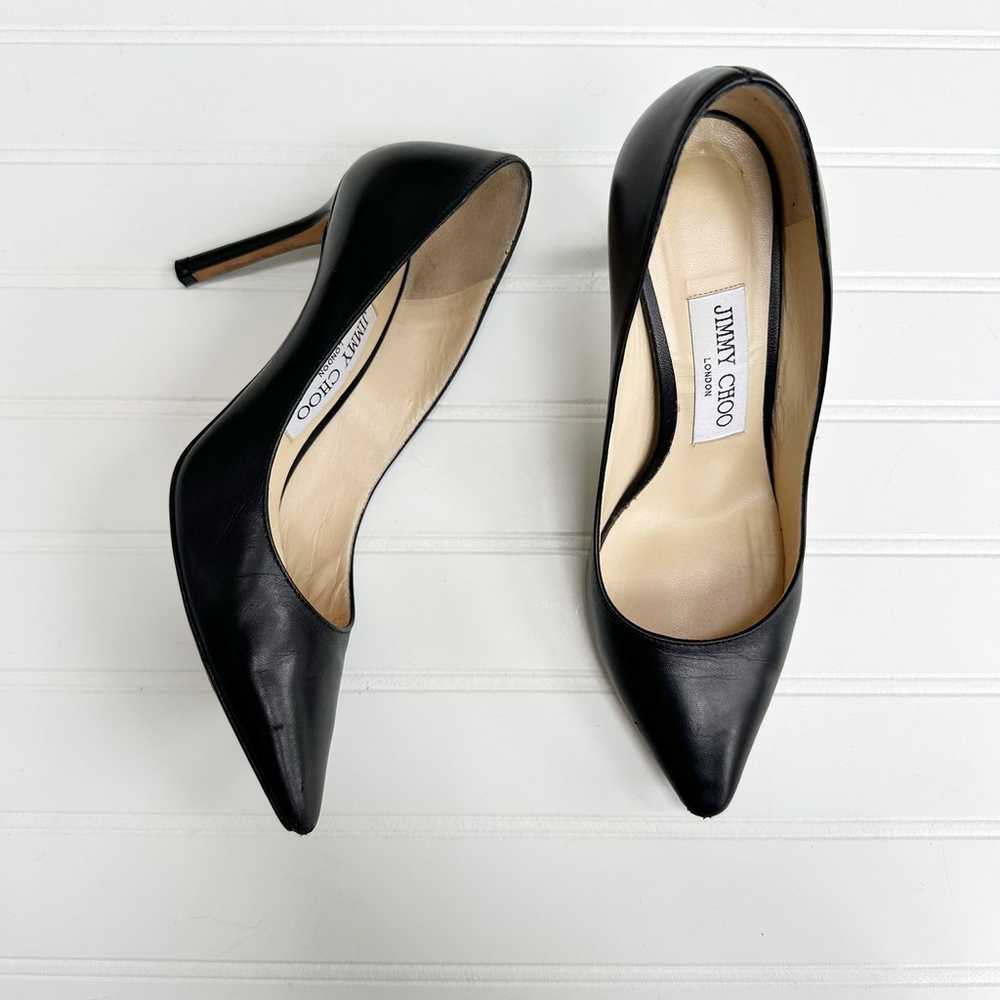 Jimmy Choo Romy Black Leather Pump Classic Stille… - image 3