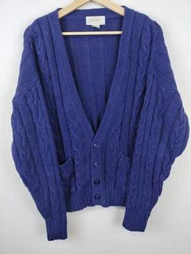 Cardigan × Coloured Cable Knit Sweater × St. Johns