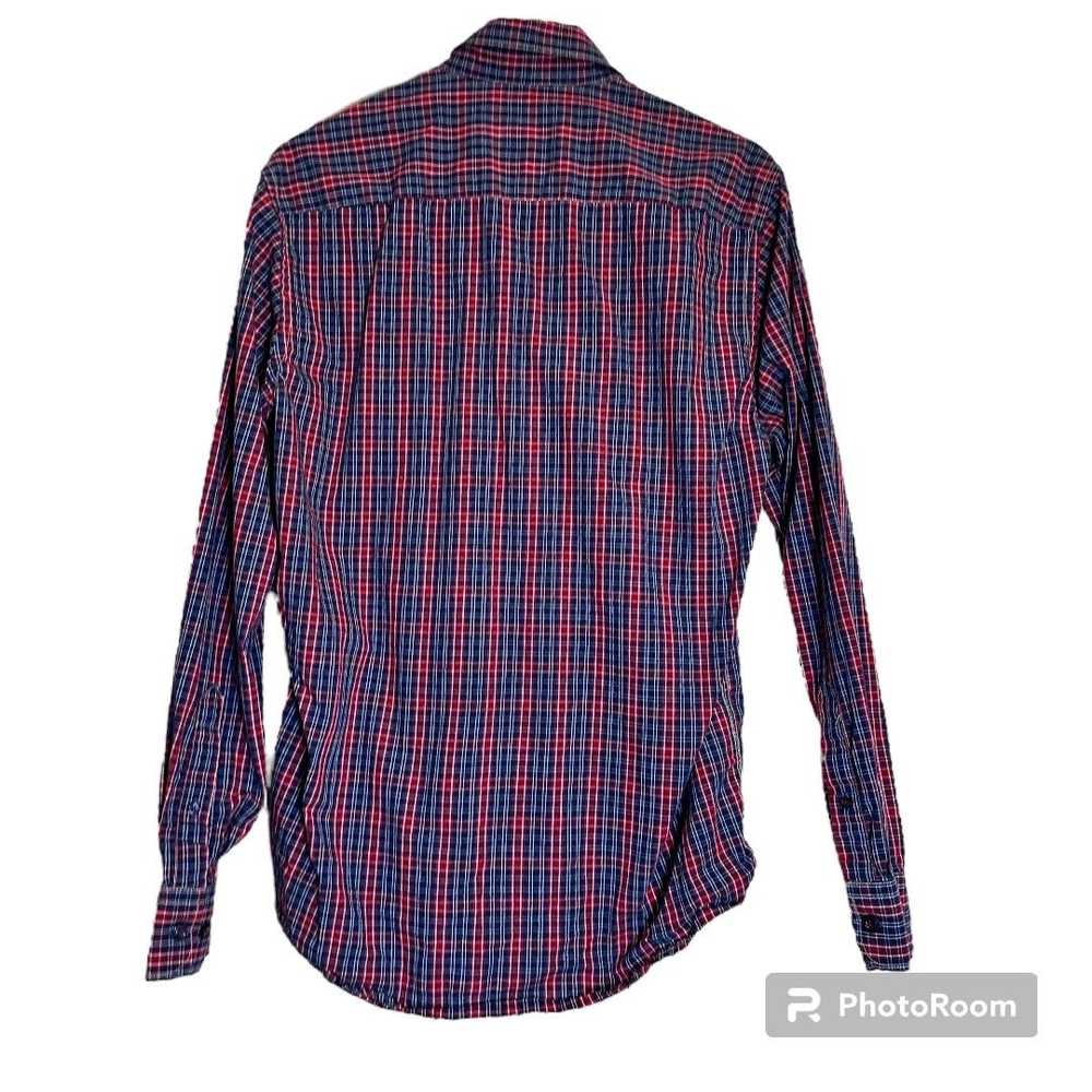 Other Casa Moda Shirt Men Medium Red Blue Plaid C… - image 2