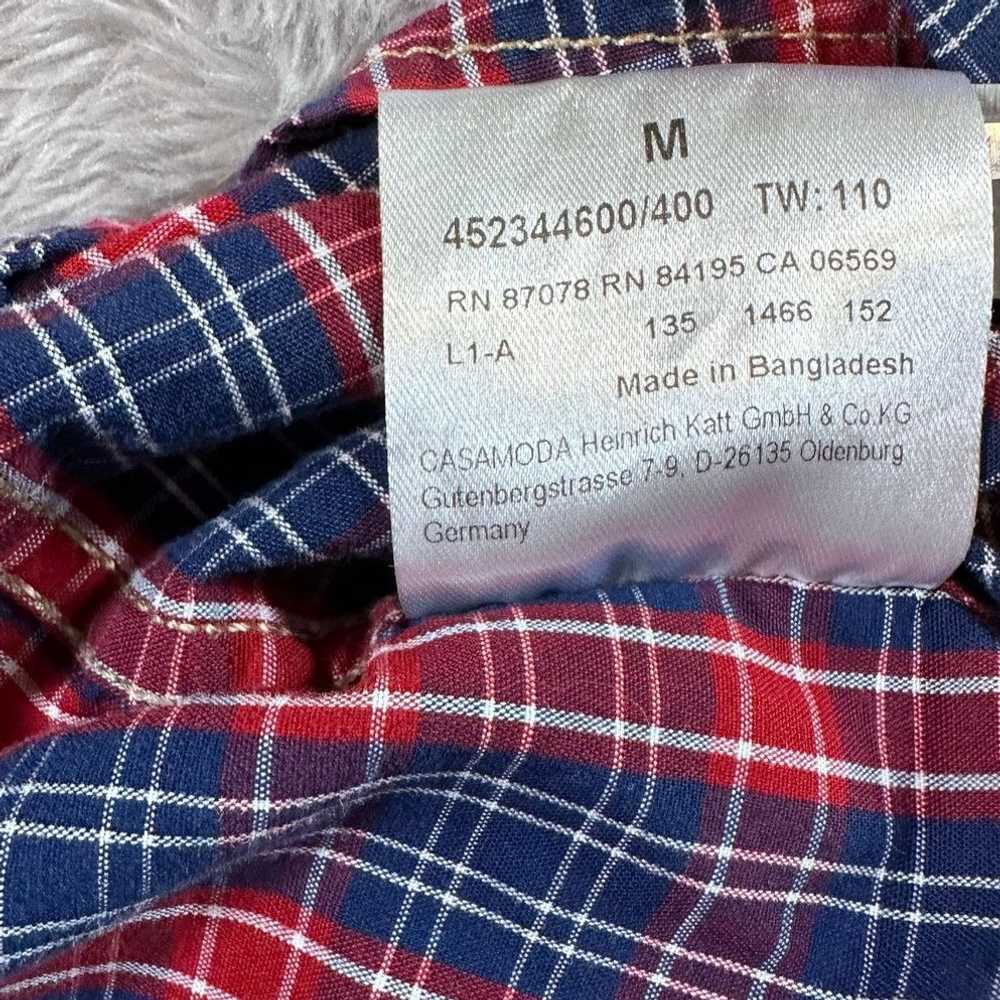 Other Casa Moda Shirt Men Medium Red Blue Plaid C… - image 4