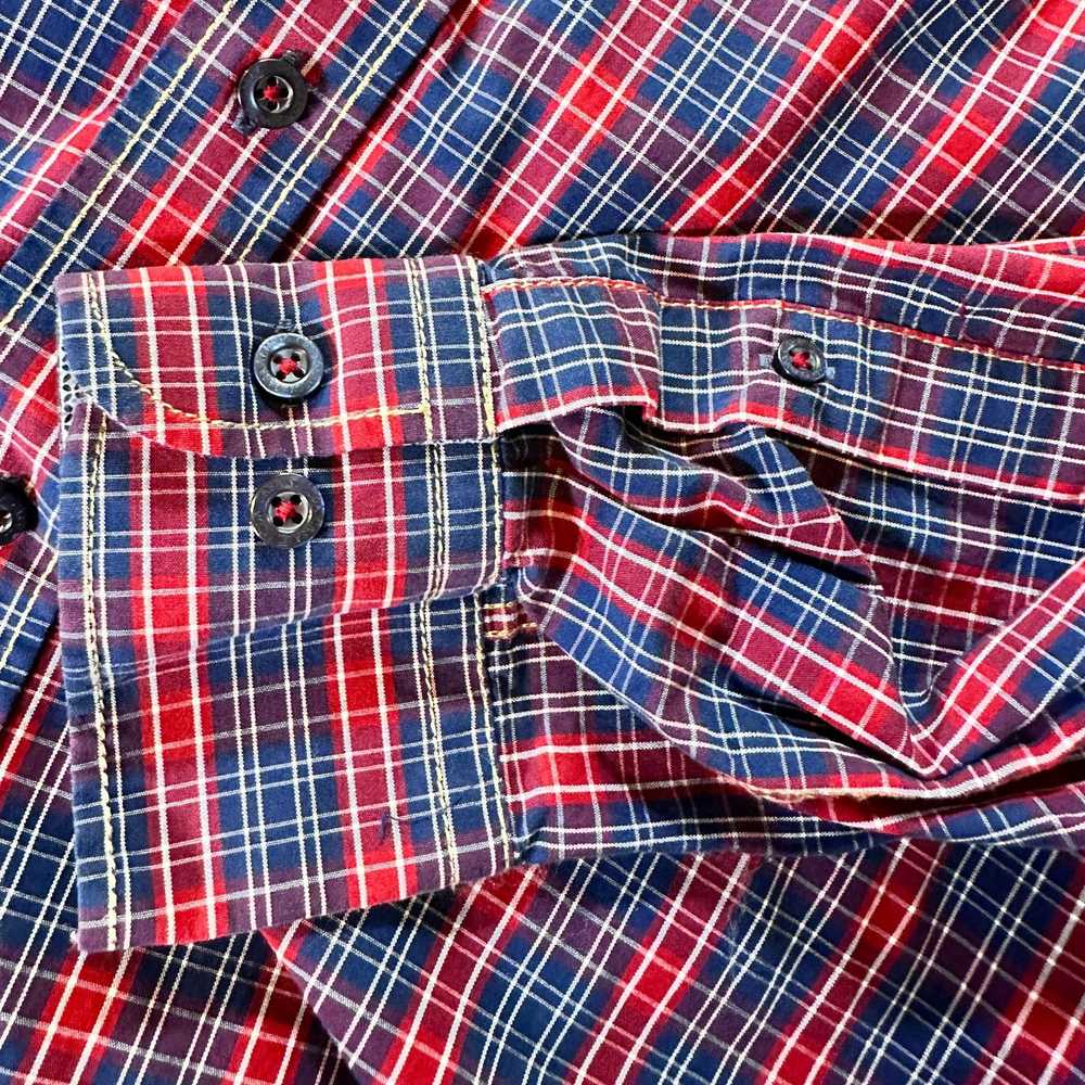 Other Casa Moda Shirt Men Medium Red Blue Plaid C… - image 8