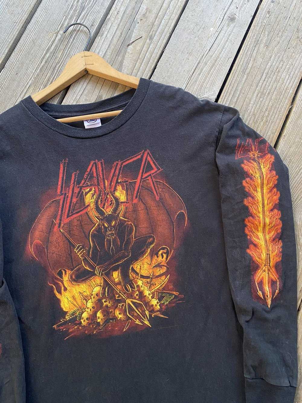 Band Tees × Slayer × Vintage Vintage Y2K Slayer L… - image 3