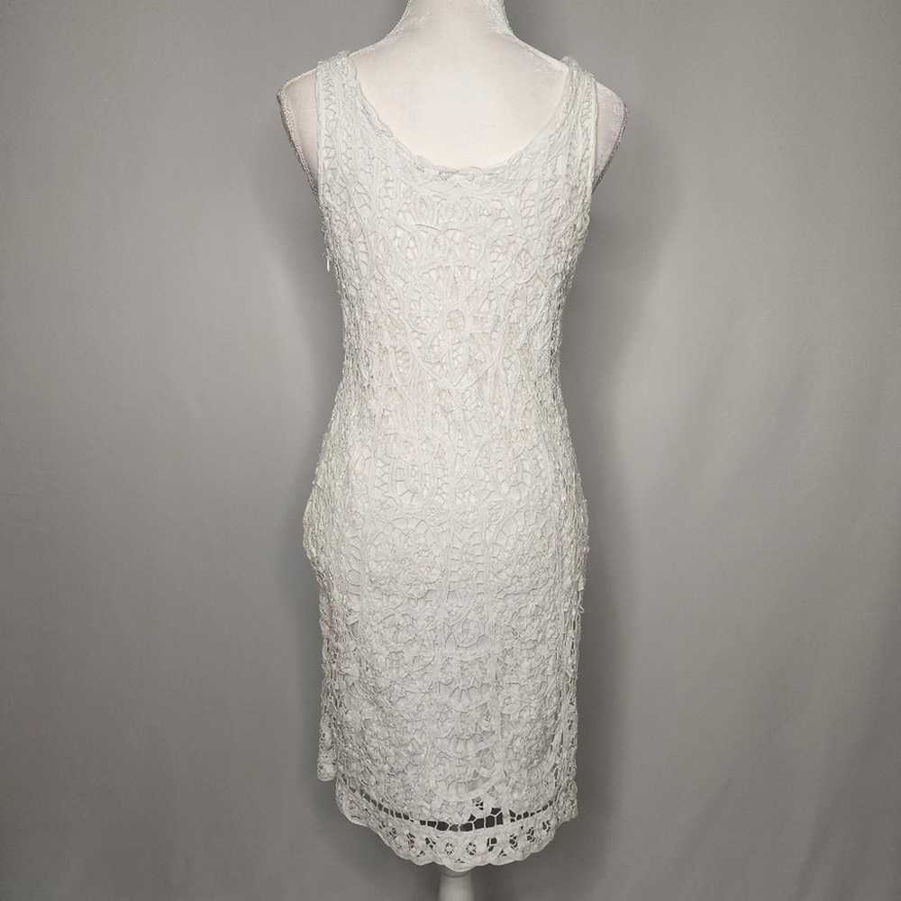 Banana Republic White Lace Sleeveless Pencil Dres… - image 5