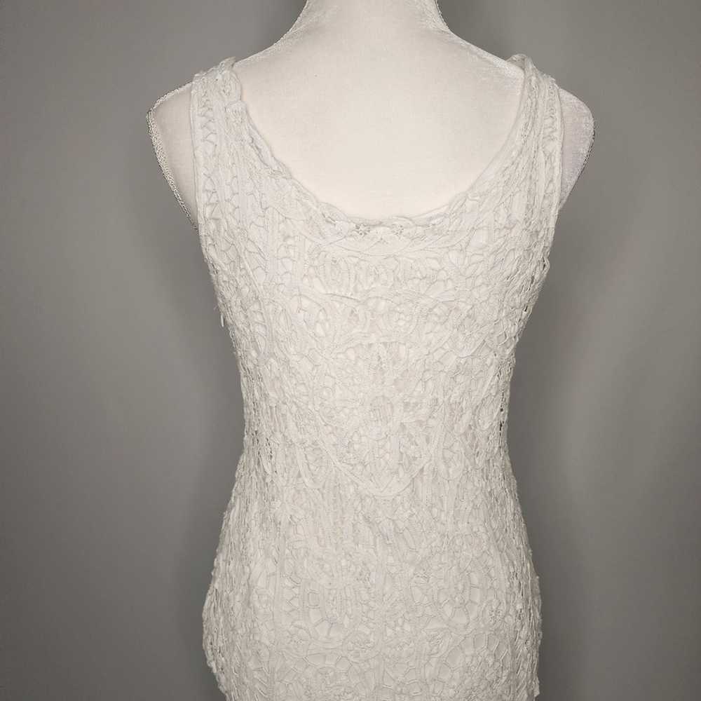 Banana Republic White Lace Sleeveless Pencil Dres… - image 6