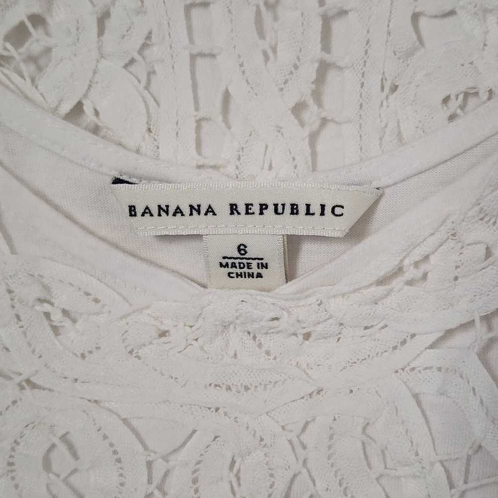 Banana Republic White Lace Sleeveless Pencil Dres… - image 7