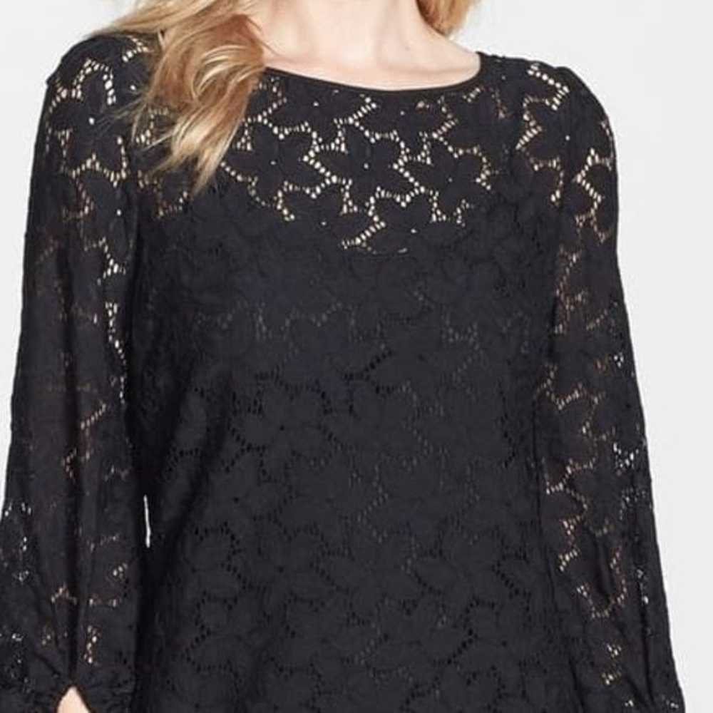 New Laundry Black Lace Shift Dress - image 3