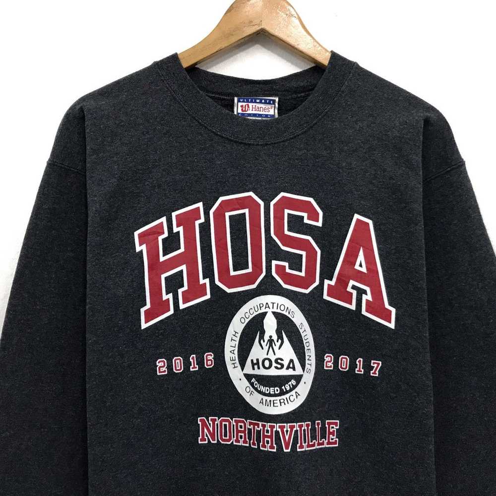 Collegiate × Hanes × Vintage Vintage HOSA Sweatsh… - image 2