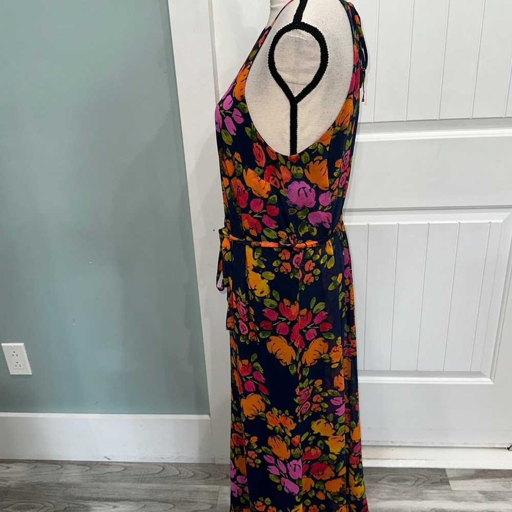 Donna Morgan Floral Tie Waist keyhole maxi dress … - image 4