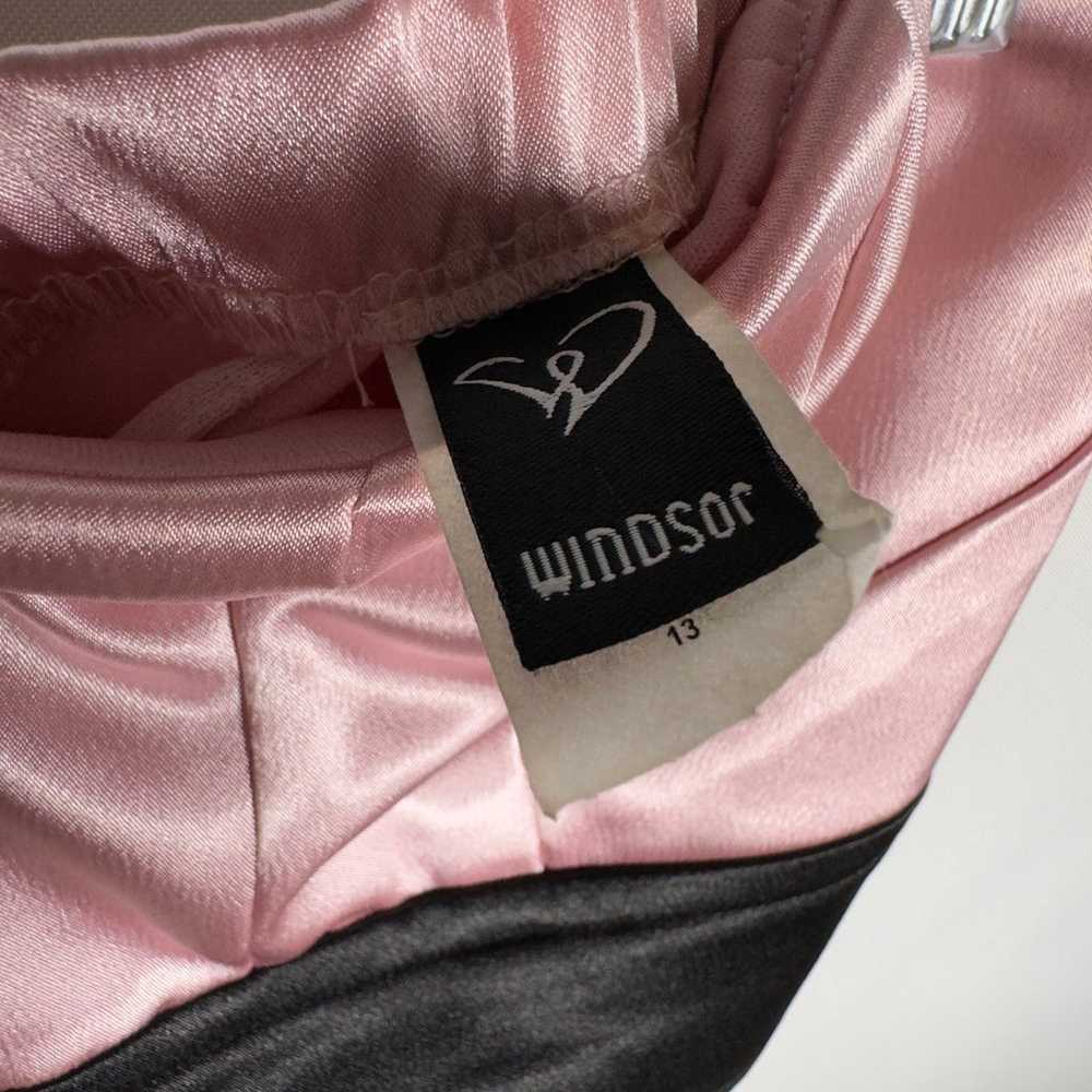 Vintage 00s Windsor Black Pink Satin Dress Cockta… - image 5