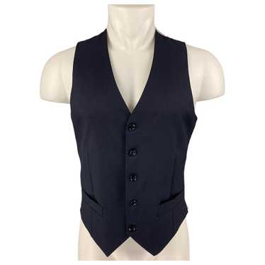 Giorgio Armani shops Blazer Vest 100% Wool Sleeveless Three Buttons Brown 42 8