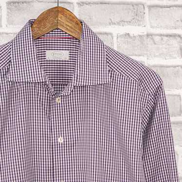 Eton ETON Men's contemporary Button Down Shirt Pur