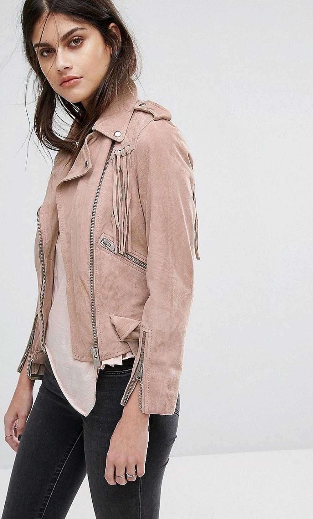 Allsaints × Leather Jacket Allsaints Tassel Balfe… - image 1