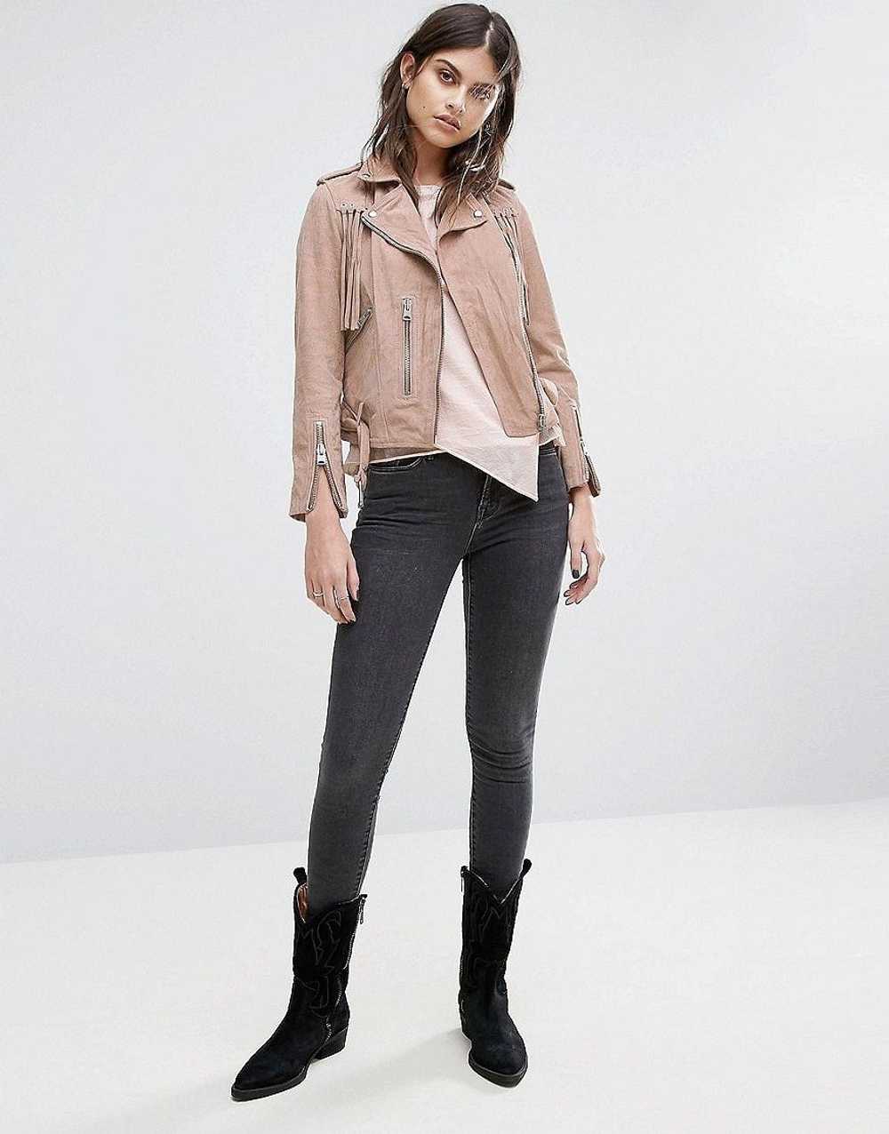 Allsaints × Leather Jacket Allsaints Tassel Balfe… - image 3