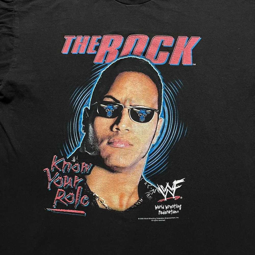 Vintage × Wwf Vintage Y2K WWF The Rock Graphic Lo… - image 2