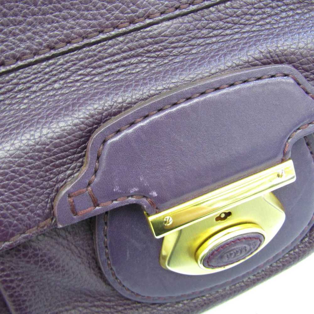 Tod's Purple Leather Tote Bag (Pre-Owned) - image 4