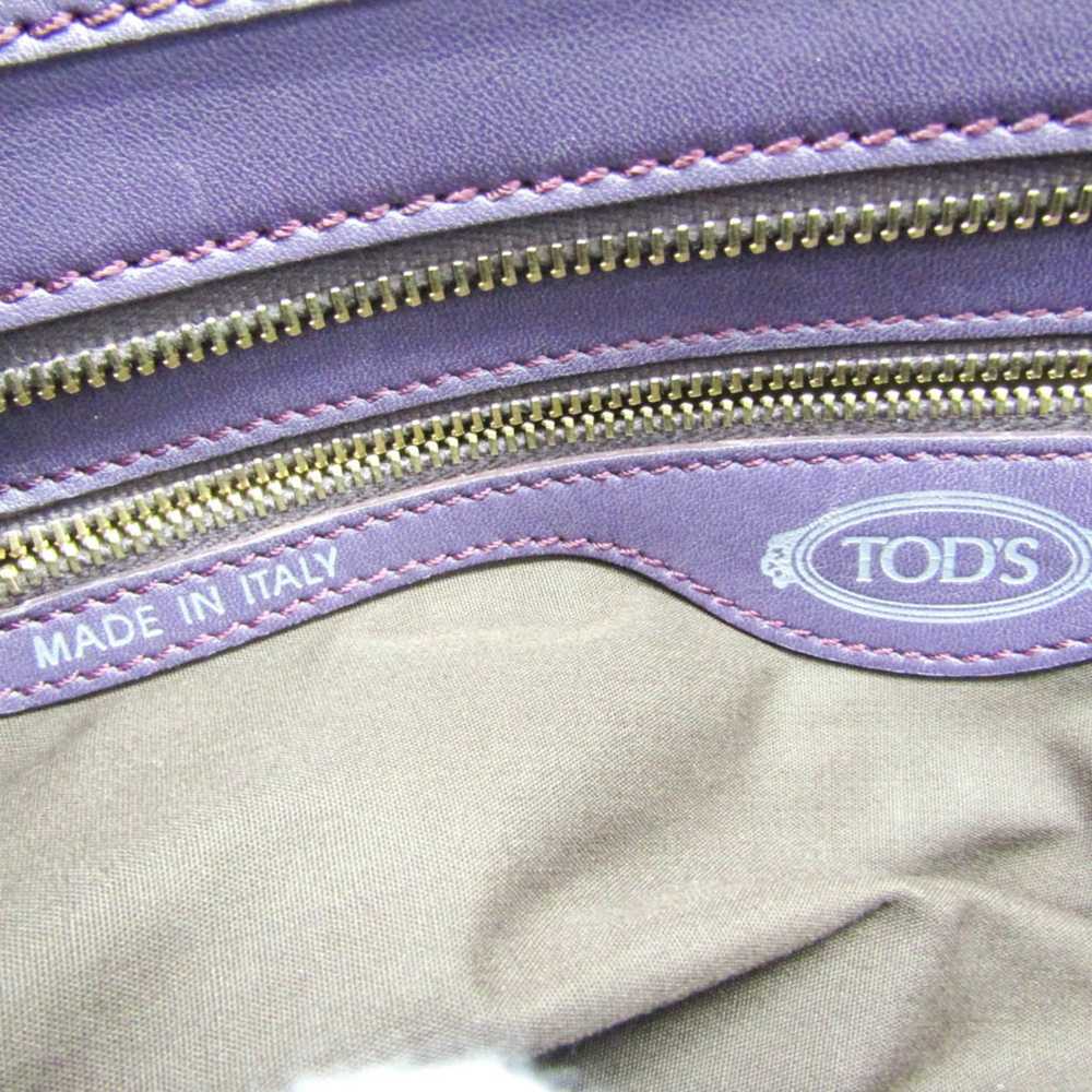 Tod's Purple Leather Tote Bag (Pre-Owned) - image 7