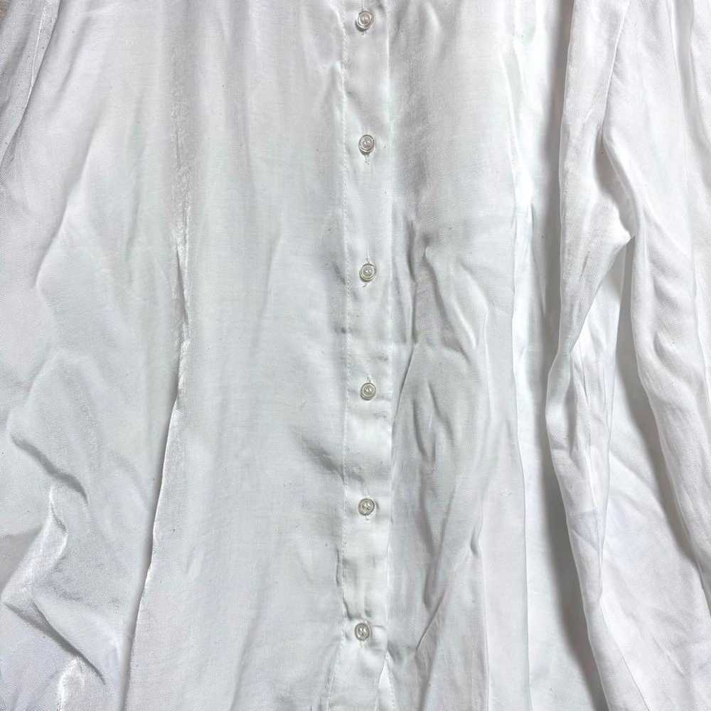 Runoncuore Long Sleeve Oversized Shirt F White No… - image 11