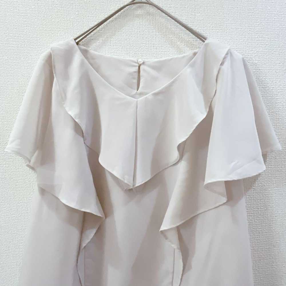 NATURAL BEAUTY Blouse, Short Sleeve, Ruffled Coll… - image 3