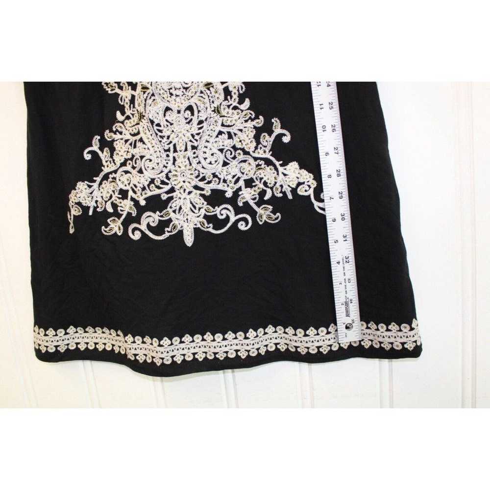 INC International Concepts Black Embroidered Long… - image 6