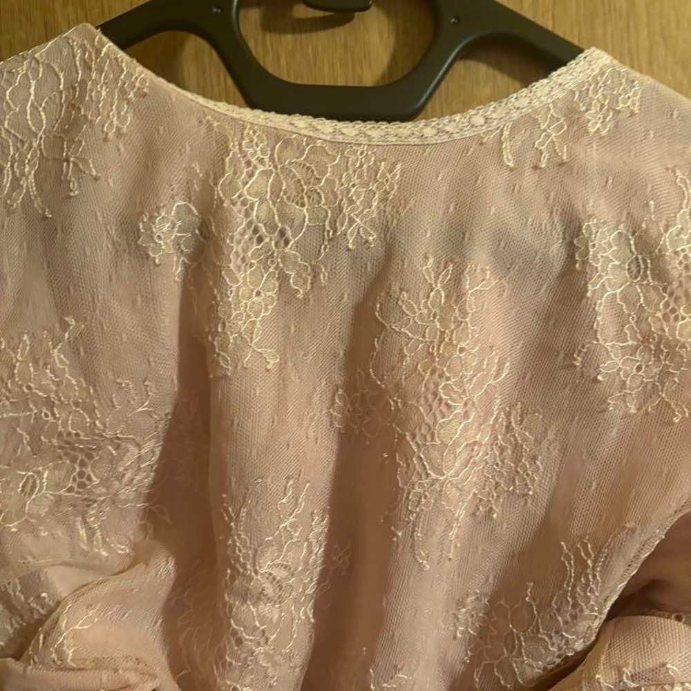 Lesse Passe light pink party dress with lace inne… - image 2