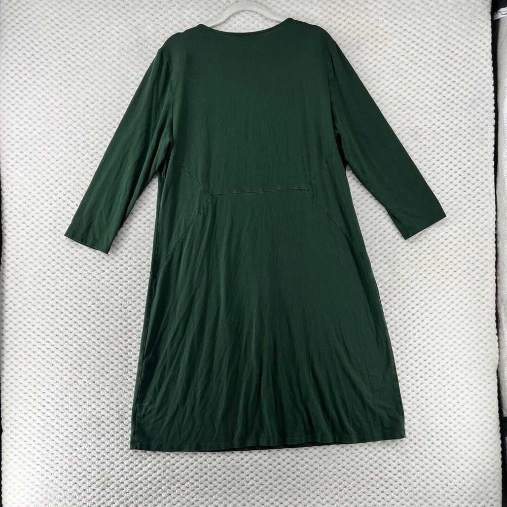 J Jill Wearever Dress Medium Green Long Sleeve Je… - image 7