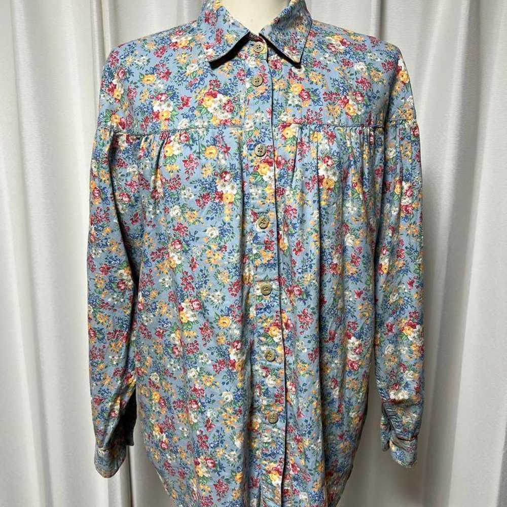 Li2 Sport USA Vintage Floral Raglan Shirt Blouse - image 2