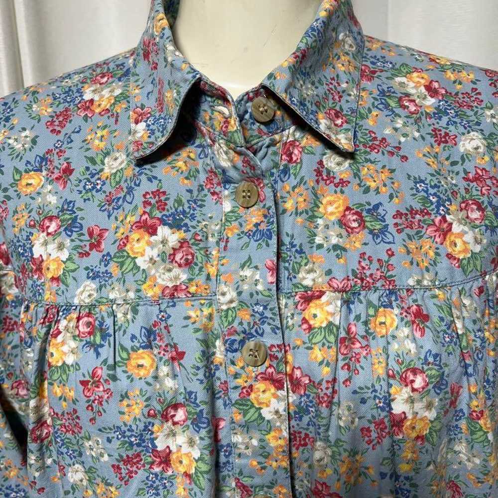 Li2 Sport USA Vintage Floral Raglan Shirt Blouse - image 6